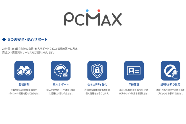 PCMAXのセキュリティ 安全